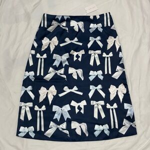 Sandy Liang Bow Display Fyn Skirt NWT